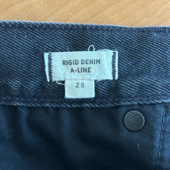 MADEWELL RIDGID DENIM A LINE SKIRT - Picture 4 of 6